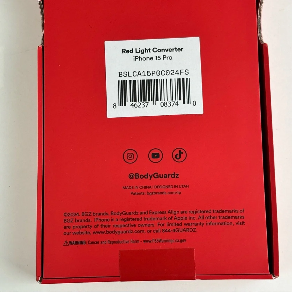Body Guardz Red Light Converter + Privacy for iPhone 15 Pro